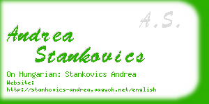 andrea stankovics business card
